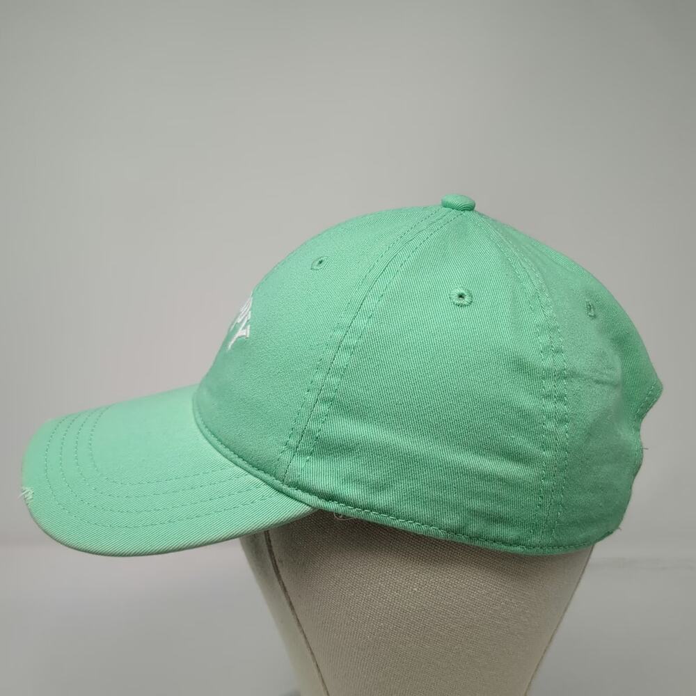 Aerie Baseball Cap Green One Size Happy Embroidered Cotton Slideback Hat - Picture 3 of 11